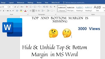Missing Top & Bottom Margin MS Word  🤔 🤔