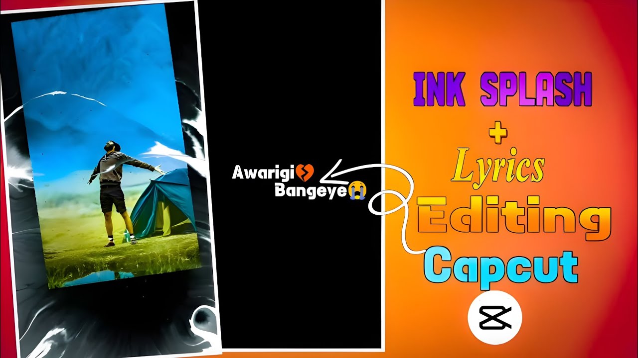 Lyrics + Ink Splash Video Editing lyrics Editing In Capcut