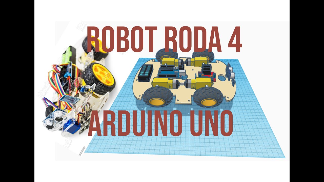 ROBOT 4 RODA MENGGUNAKAN ARDUINO UNO - TINKERCAD - YouTube