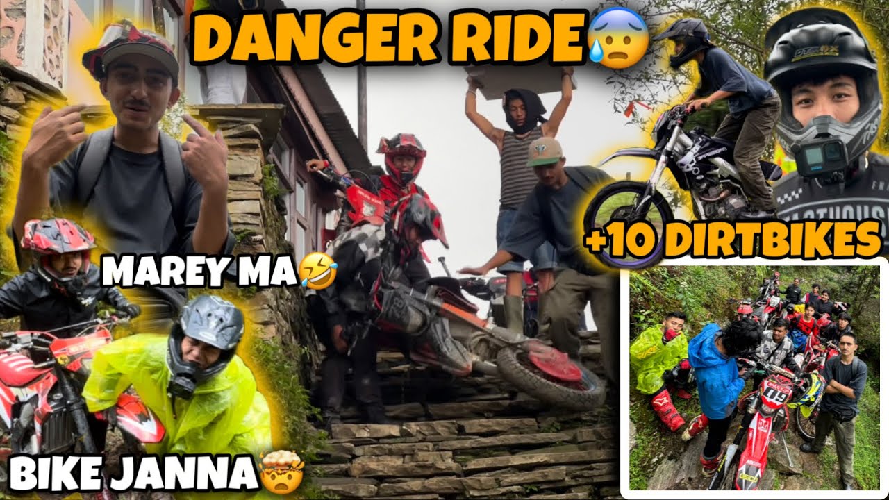 LIFE KO SABBAI VANDA WILD RAMILO RIDE!!! || POTHANA DOWNHILL || +10 DIRT BIKES #adeep