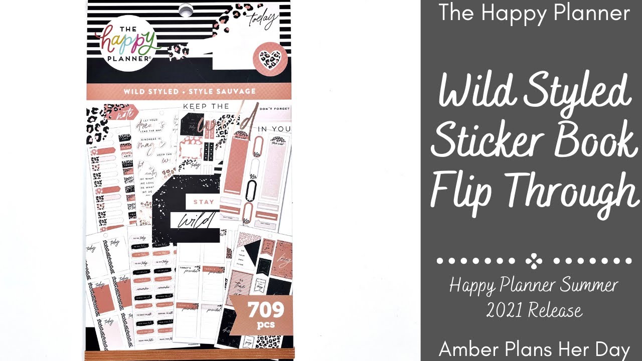 Wild Styled Sticker Book Flip Through | The Happy Planner | Summer 2021 Release