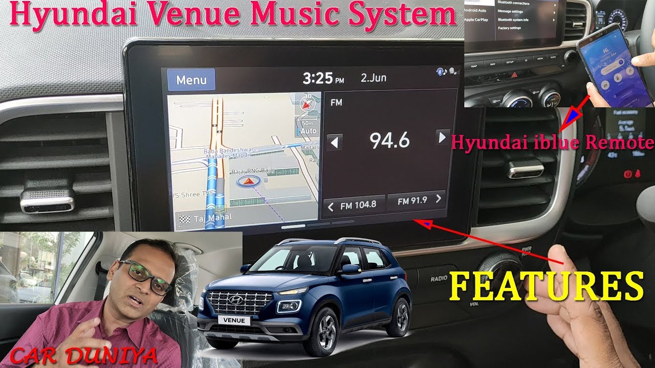 Hyundai Venue SX(O) & SX+DCT Auto Music System-All Features Explained