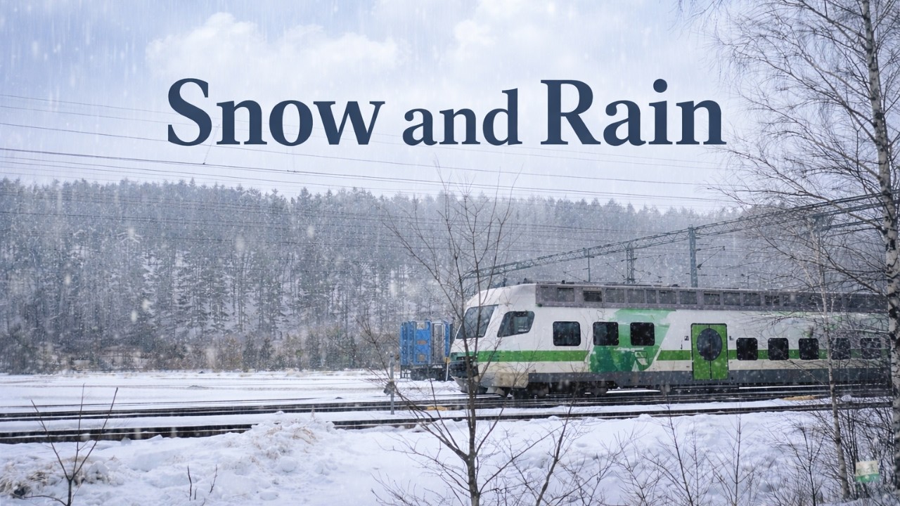 Snow and Rain in Lahti | Winter Walk 🌨️🌧️