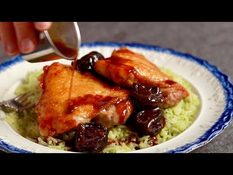 Chicken Thighs with Prunes and Balsamic Soy Glaze