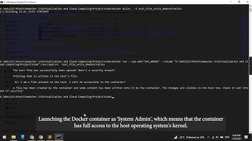 Demonstration of sharing host system files between a Docker container and host system