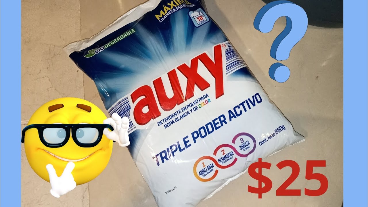 RUTINA DE LAVADO CON DETERGENTE AUXY EN POLVO 🤔 - YouTube