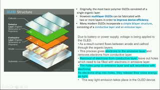 OLED (Organic Light Emitting Diode) working and applications