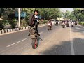 Bike stunt in public reaction  new