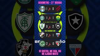 27° Rodada Do Brasileirão 2023 - Palpites