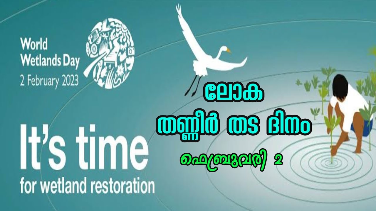 World Wetlands Day is celebrated each year on 2 February . (ലോക തണ്ണീ ...