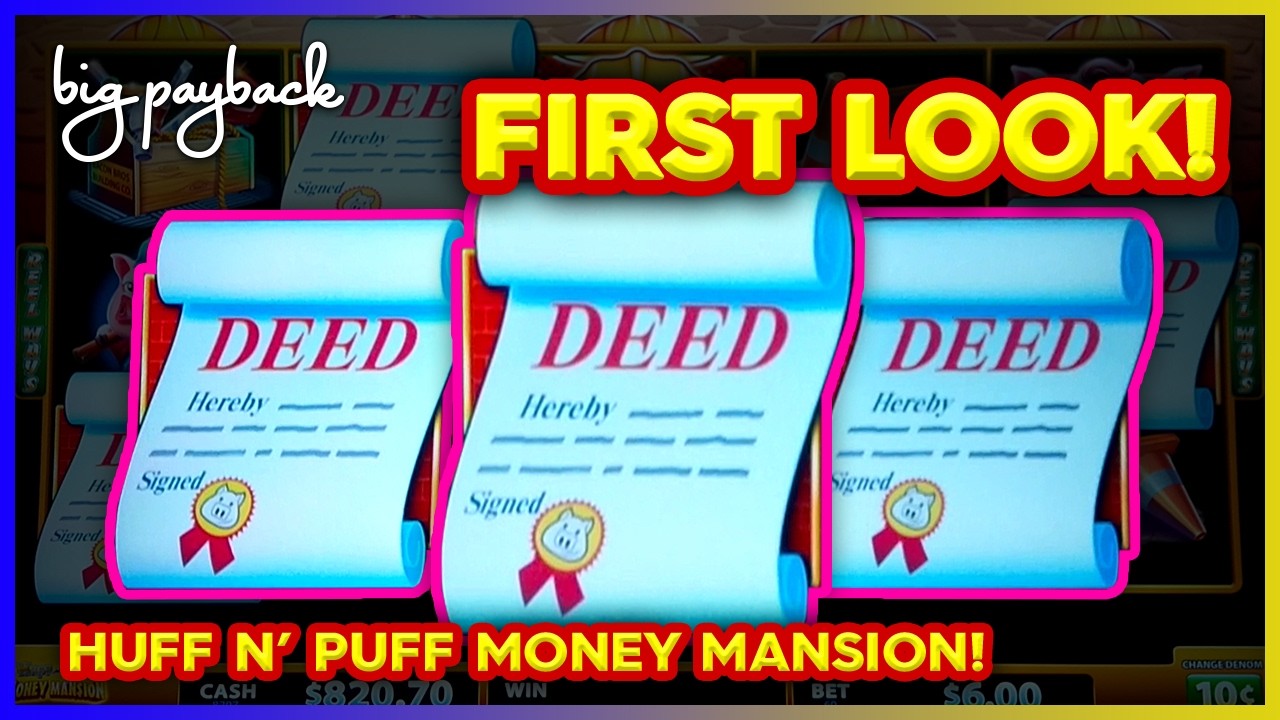 HUFF N PUFF MONEY MANSION SLOT FIRST LOOK YouTube Huff n puff money mansion slot first look youtube
