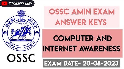 ossc amin answer keys// computer and internet awareness//20-08-2023 #ossc #opsc #answerkey