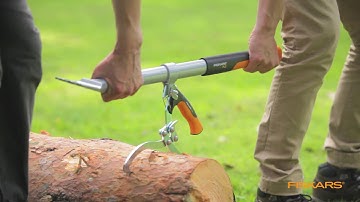 How to combine felling lever with log tongs for easy carrying