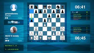 Chess Game Analysis: Akhil S lonely - grezsaferenc : 1-0 (By ChessFriends.com)