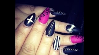 nails acrylic rihanna rockstar