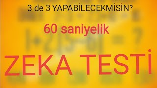 Sayısal zekaya sahip olup olmadığını ölçen 3 sorulu test, zeka soruları Resimi