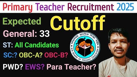 Primary teacher recruitment expected cutoff 2025