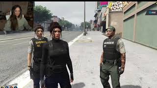 Valkyrae  GTA RP   Gets arrested (full arrest and prison time)