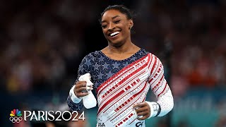 Famous Simone Biles thrills in ALL FOUR events to lead U.S. to team gymnastics gold | Paris Olympics Wealth