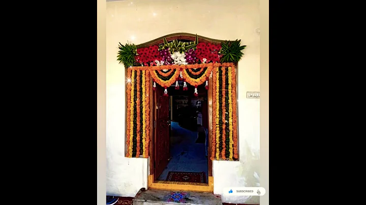 #house warming ceremony flower decoration #houseentranceflowerdecorationideas#doorflower decoration
