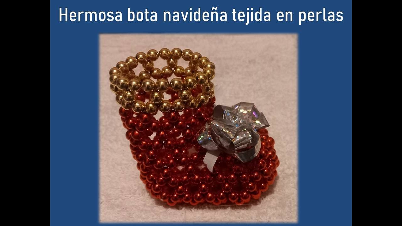 Hermosa bota navideña