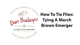 Tying the March Brown Lifecycle: Soft Hackle March Brown Emerger