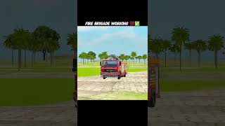 FIRE BRIGADE WORKING 💯✅ INDIAN VEHICLE SIMULATOR 3D GAME || #shortsfeed #indiantractor3d