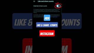 How to Hide Like & Share Counts on Instagram? #shortsfeed #trending #ytshorts