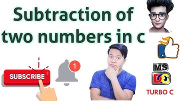 subtraction of  two number  in c program