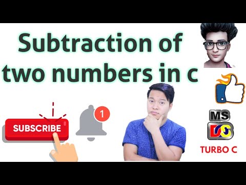 subtraction of  two number  in c program