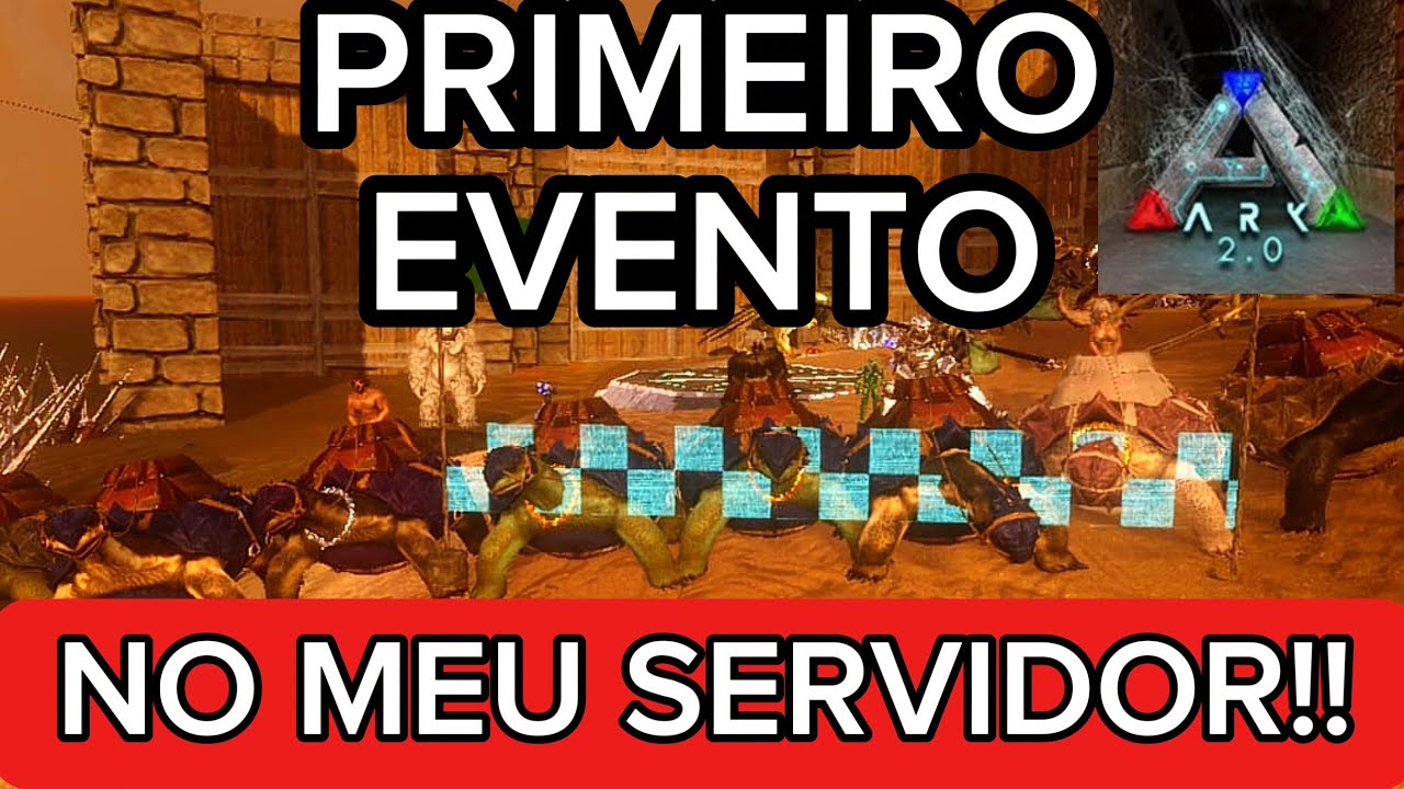 Primeiro Evento do Meu Servidor no Ark Mobile Antigo 2.0 - Corrida De Tartarugas