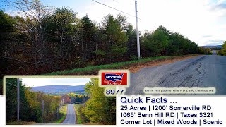 Is 25 Acres Of Maine Land The Real Estate You Need? | Benn Hill RD Linneus ME MOOERS REALTY# 8977