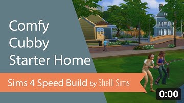The Sims 4: Building Newcrest "Comfy Cubby Starter Home Speed Build"