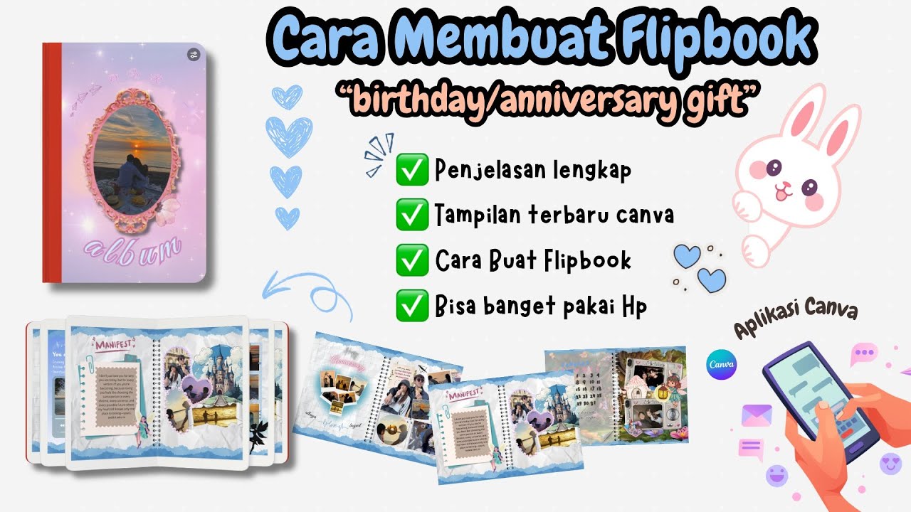 Cara Membuat Flipbook ala Scrapbook di Aplikasi Canva || Desain Aestetic Canva ✨
