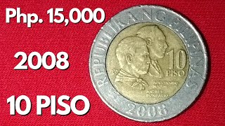 2008 10 Piso, PHP. 15,000.00