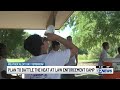 Law enforcement camp preparing for heat