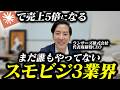 AI使えば売上5倍。なのに誰もやってない3つのスモビジ業界