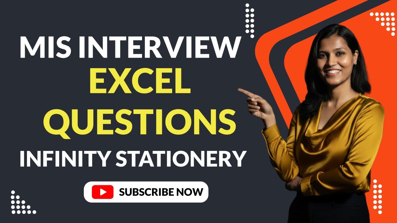 Top Excel Questions for MIS Data Analyst Interviews Infinity Stationery ...