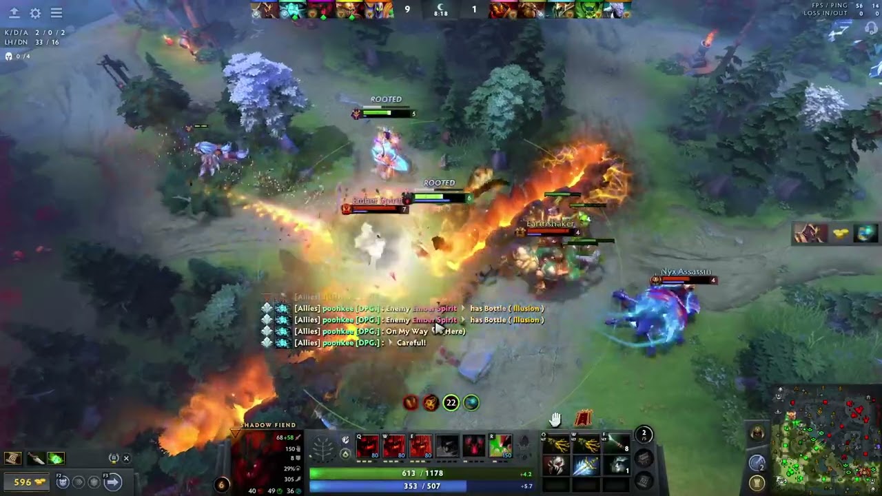 SushiDota 寿司刀塔 7.39e 1812 Ranked Shadow Fiend LASTING PRESENCE 影魔 经久不衰 001 Safe lane MMR 5170