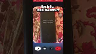 How To Use Gemini Live Camera In Tamil