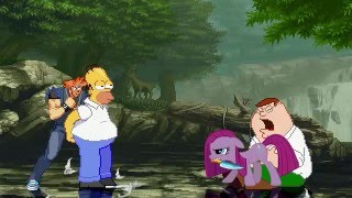 AN Mugen Request #417: Homer Simpson & Vyvyan VS Pinkamena & Peter Griffin