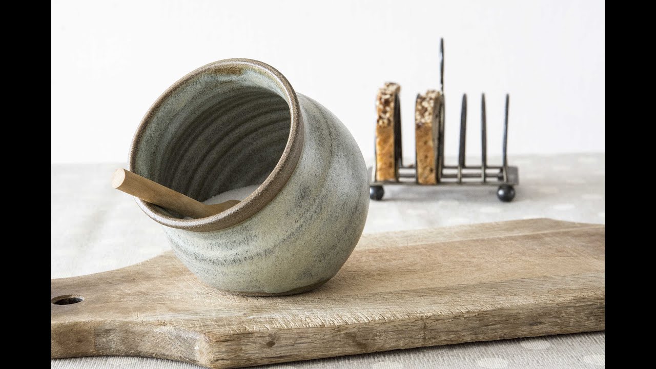 Rustic Pottery Salt Cellar - Farmhouse Kitchen Decor - YouTube