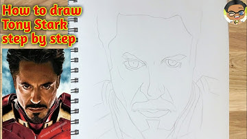 How to draw Tony Stark step by step easy tutorial|By J.R Creations|