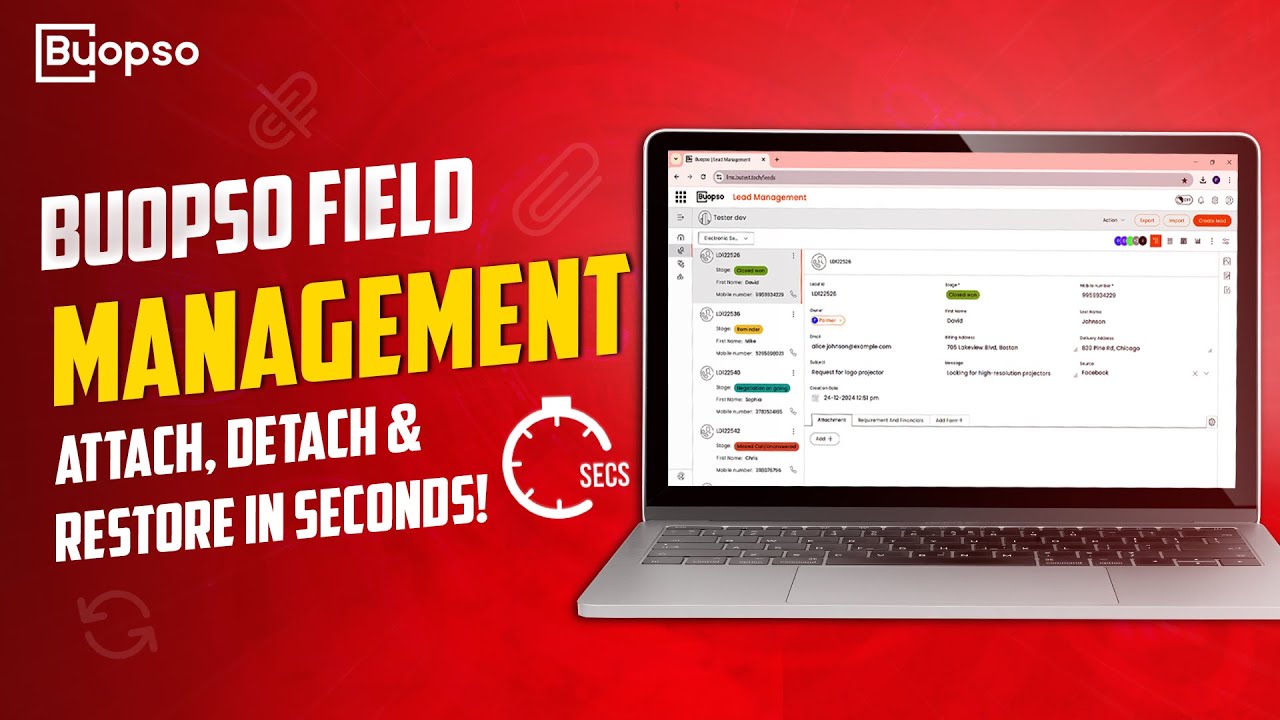 BUOPSO Field Management: Attach, Detach & Restore in Seconds! | BUOPSO