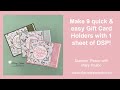 9 Quick & Easy Gift Card Holders