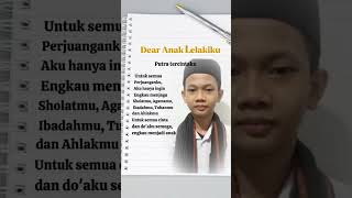 #putraku# #ayah# pelindungkeluarga# #sehatselalu# # pesanayah#