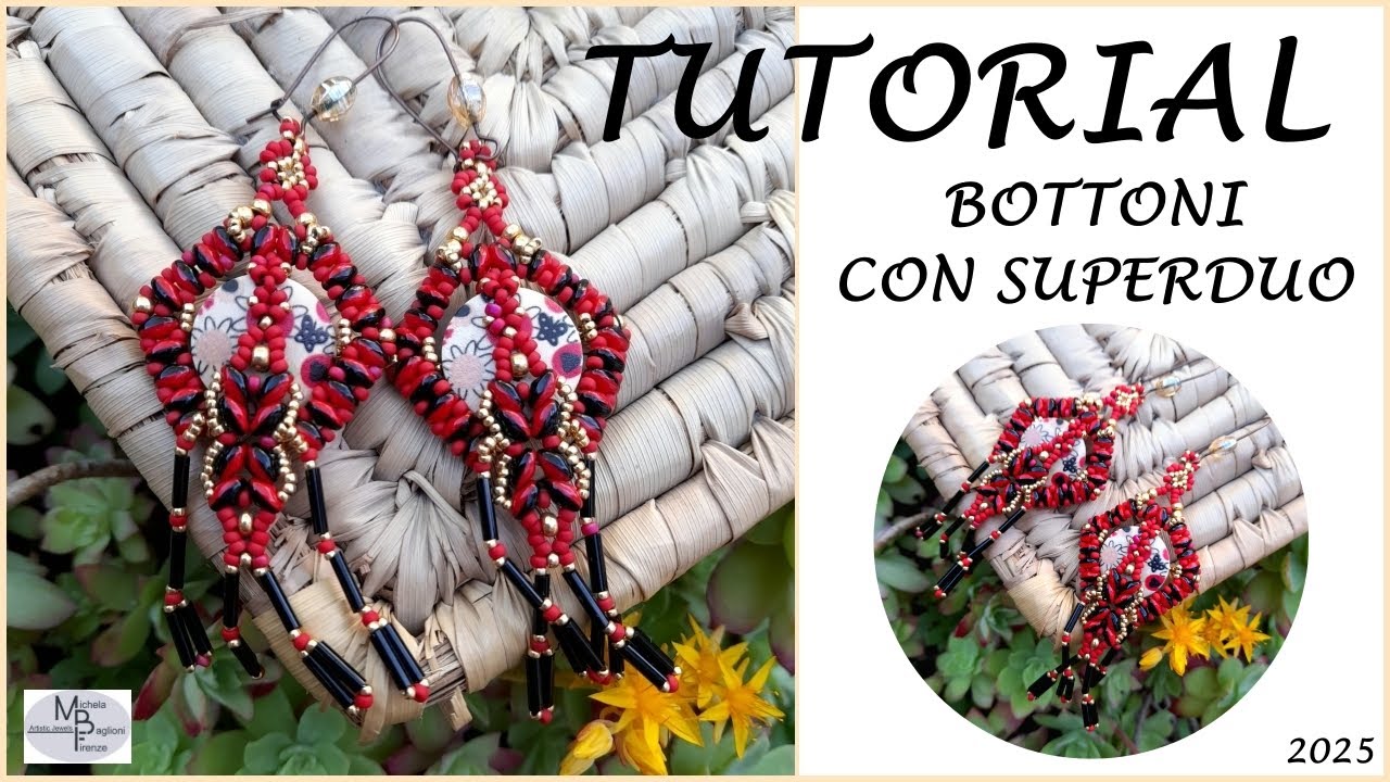 TUTORIAL ORECCHINI BOTTONI in LEGNO con SUPERDUO DUET 🏵️ #SuperduoDuet #Superduo #Bottoni