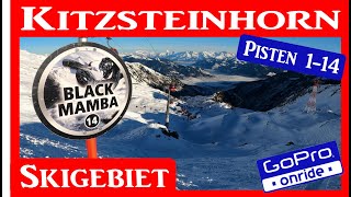 KITZSTEINHORN Skigebiet Pisten 114 inkl. BLACK MAMBA GoPro ONRIDE