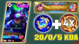 HARLEY 4X CLOCK OF DESTINY! UNKILLABLE "GOD MODE" HARLEY GAMEPLAY MOBILE LEGENDS BANG BANG