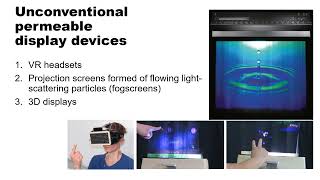 Touchless tactile interaction with unconventional permeable displays